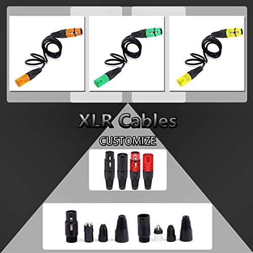 3PIN X L R Конектор кабели Мъжки/женски мъжки Пластмасова обвивка Микрофон Високоговорител XLR Конектор 6 цвята, 1 бр. (Цвят: 1xF-син)