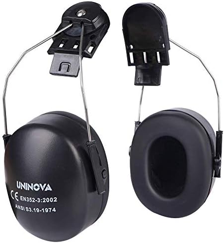 Защитна каска UNINOVA - Монтирани слушалките с шумопотискане - Одобрени от ANSI, са идеални за строителство или работа с дърво