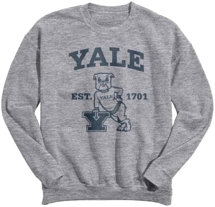 Мъжки и дамски hoody с кръгло деколте и дълъг ръкав Айзък Морис Limited Yale University Leaning Bulldog от Айзък Морис Limited за
