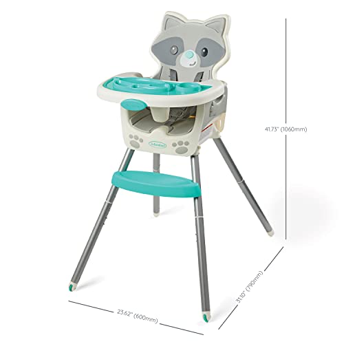 Столче за хранене Infantino Grow-with-Me 4 в 1, трансформируемый, в стила на миеща мечка, Компактен дизайн, седалка с подлакътници