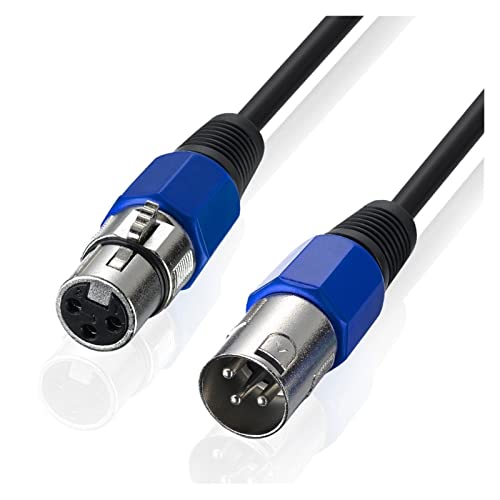 XLR Кабел между мъжете и Жените M/F аудио кабел за Микрофонного Миксер от Мед OFC 1 m на 1,8 m, 3 m, 5 m и 6 m 10 m 15 m 20 m (Размер: