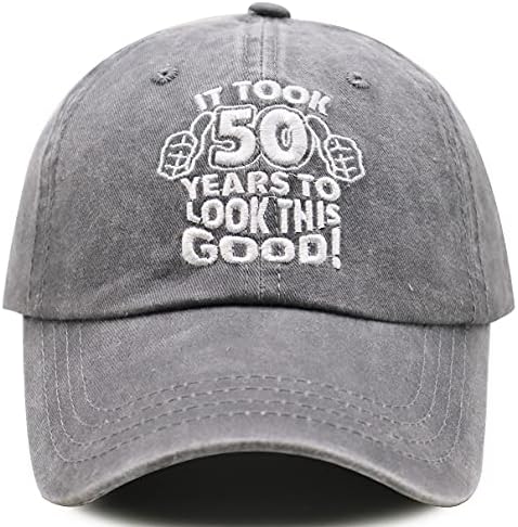 Скок Братя Индивидуални Подаръци за 50-ия Рожден ден на бейзболна шапка, тя е на 50 Години, да Изглежда Тази Хубава Шапка с Бродерия,