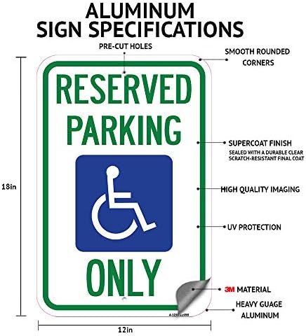 Само за автомобили на компанията | Паркинг знак от Обемни алуминий с размер 12 X 18 инча, Защитен От ръжда | Защитете вашия бизнес