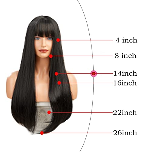 TS Къдрава перука със средна част, дълги, тъмно-кафяв синтетична коса за мъже, хладно изискан перука със средна част