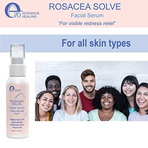 E70 Rosacea Solve Serum - Серум за премахване на покраснений - За грижа за кожата, склонна към розацея и акне - За грижа за чувствителна